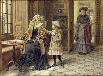 Posy for Grandma by George Goodwin Kilburne